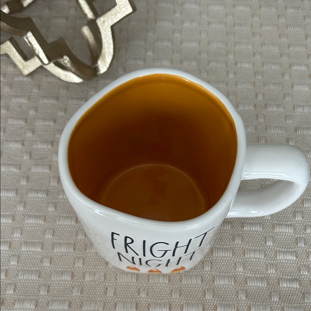 Rae Dunn Fright Night Mug - White with Orange Interior - Picture 2 of 4